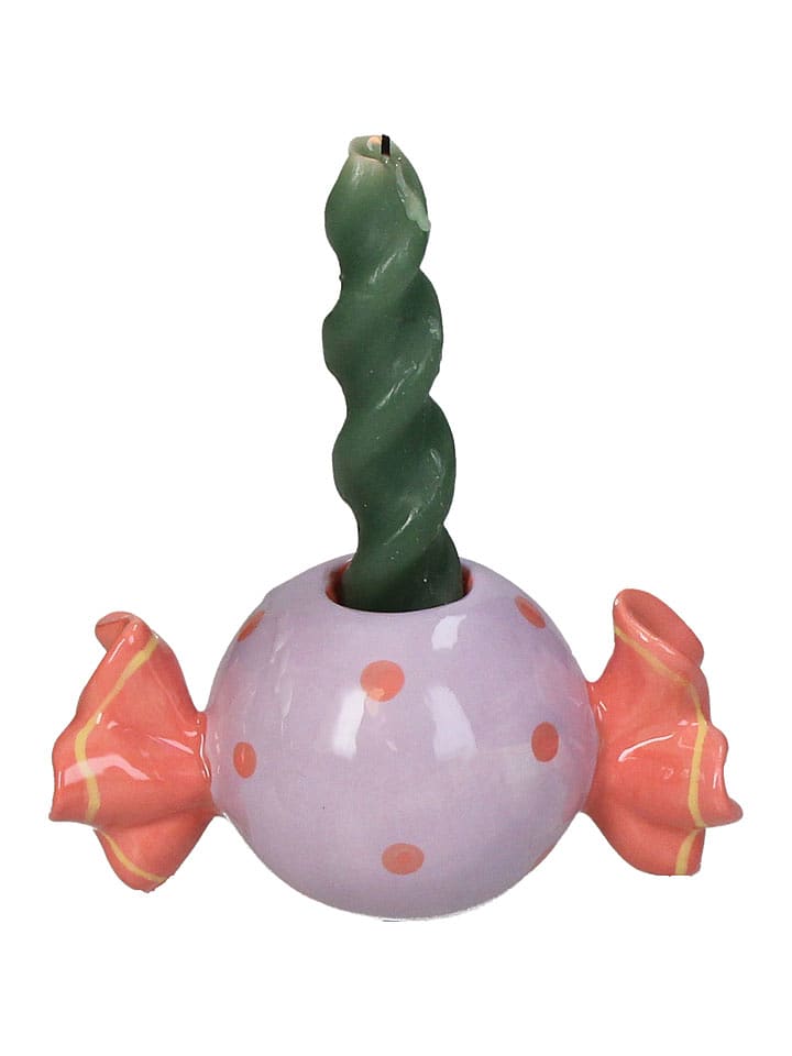Kersten Świecznik "Candy" w kolorze fioletowo-pomarańczowym - 14 x 8 x 7 cm rozmiar: onesize
