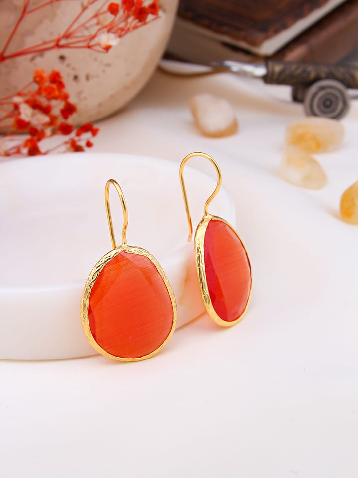 L'Atelier de Gaia Pozłacane kolczyki z kocim okiem rozmiar: onesize