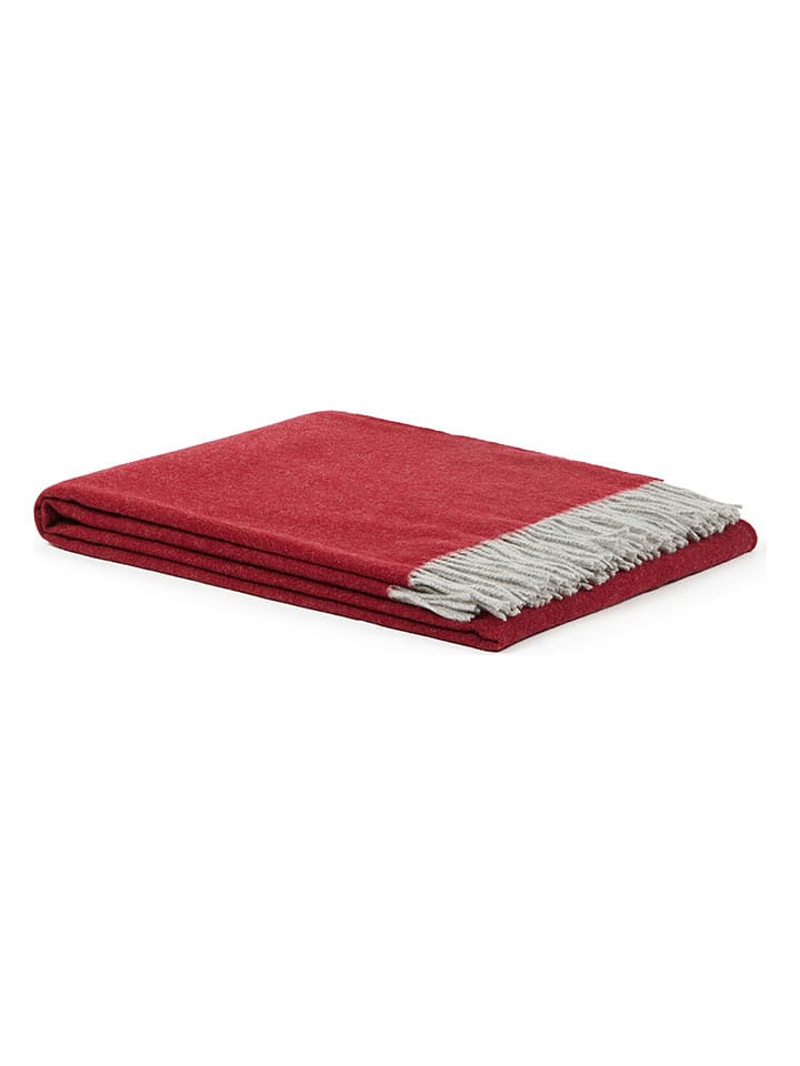 Lanerossi Wełniany koc "Ulisse" w kolorze bordowym - 180 x 130 cm rozmiar: onesize