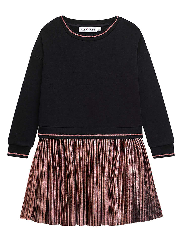 Danamade Sukienka "Ronya" w kolorze czarno-jasnoróżowym rozmiar: 110