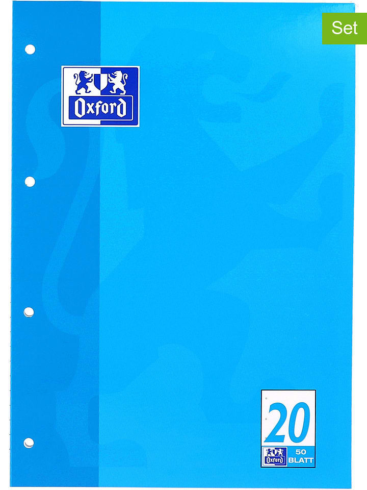 Oxford Skoroszyty (10 szt.) w kolorze niebieskim - A4 rozmiar: onesize