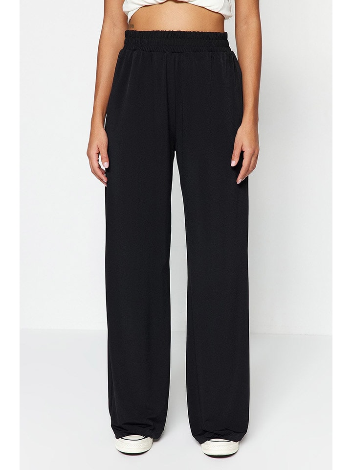 trendyol Spodnie w kolorze czarnym rozmiar: M