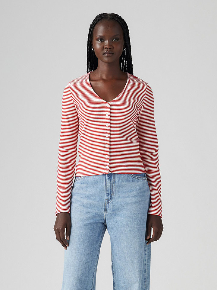 Levi's Koszulka w kolorze biało-czerwonym rozmiar: M