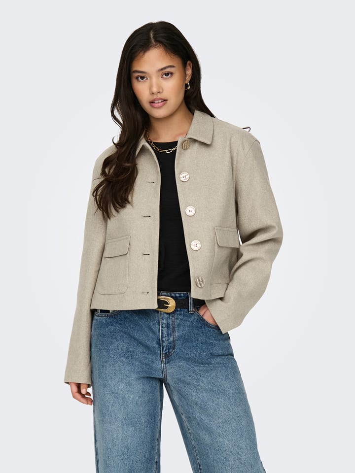 JDY Kurtka przejściowa w kolorze beżowym rozmiar: M