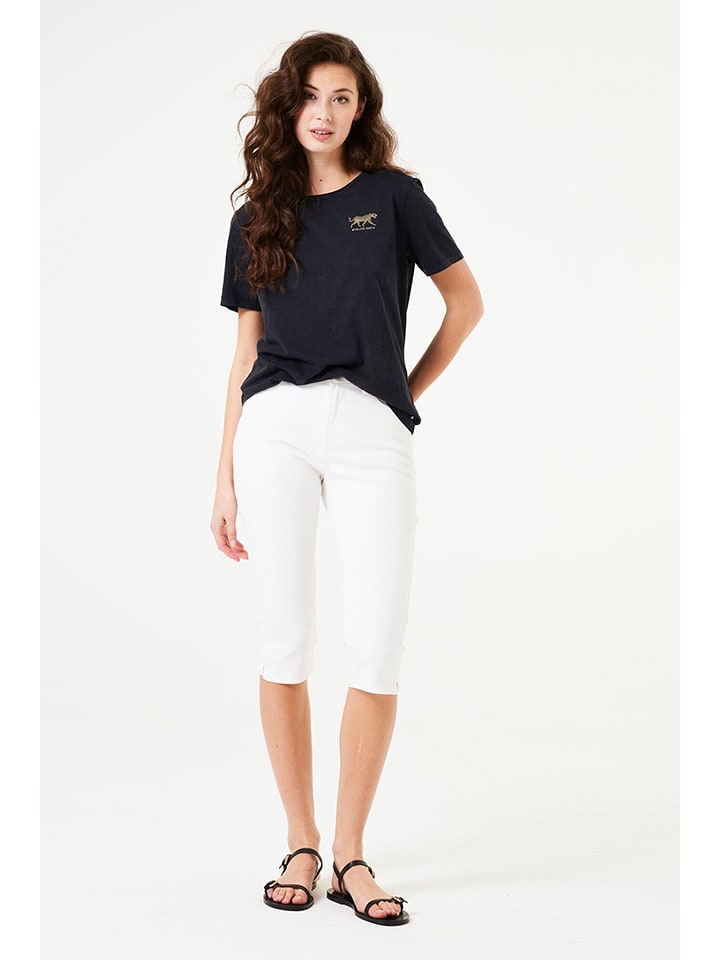 Garcia Bermudy dżinsowe w kolorze białym rozmiar: W25