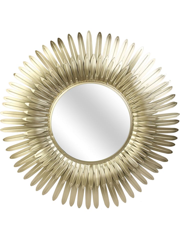 Rétro Chic Lustro ścienne w kolorze złotym - Ø 55 cm rozmiar: onesize