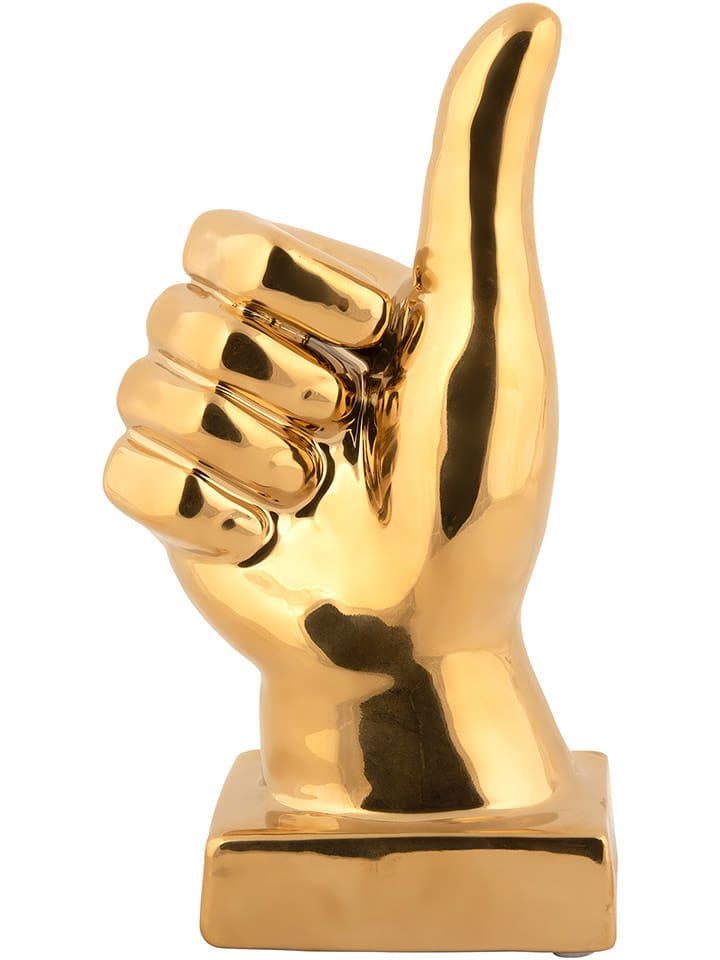 Present Time Dekoracja "Okay" w kolorze złotym - wys. 20,8 cm rozmiar: onesize