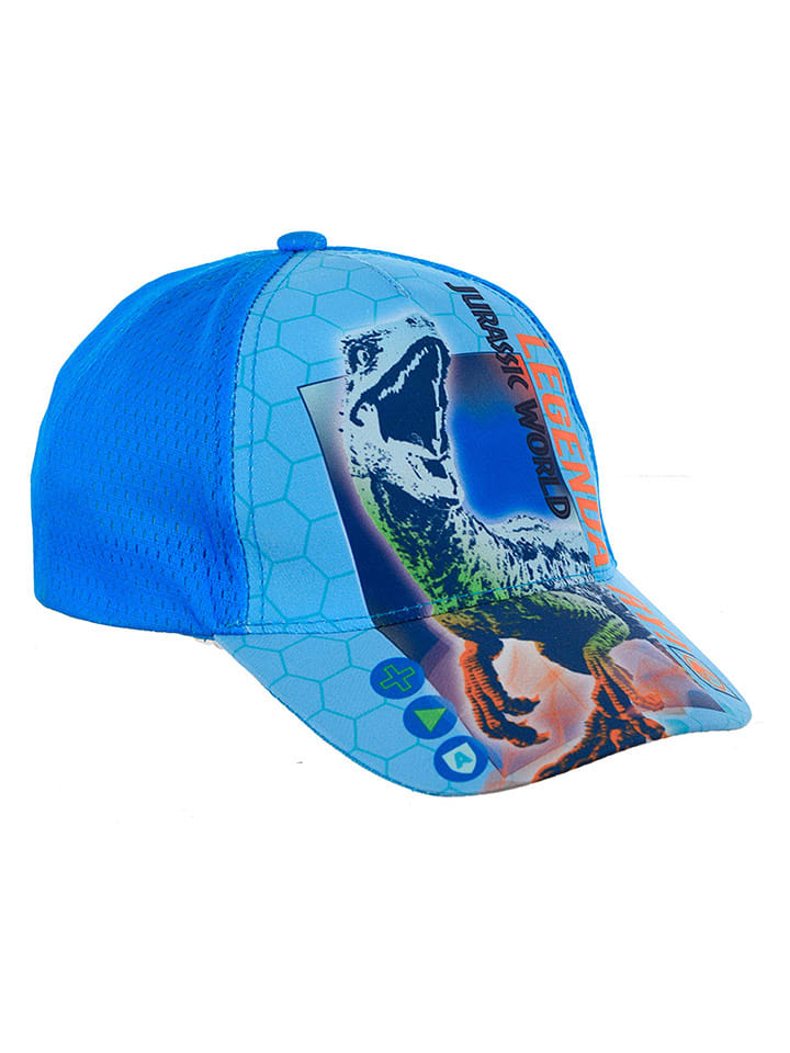 Jurassic World Czapka "Jurassic World" w kolorze niebieskim ze wzorem rozmiar: 52 cm