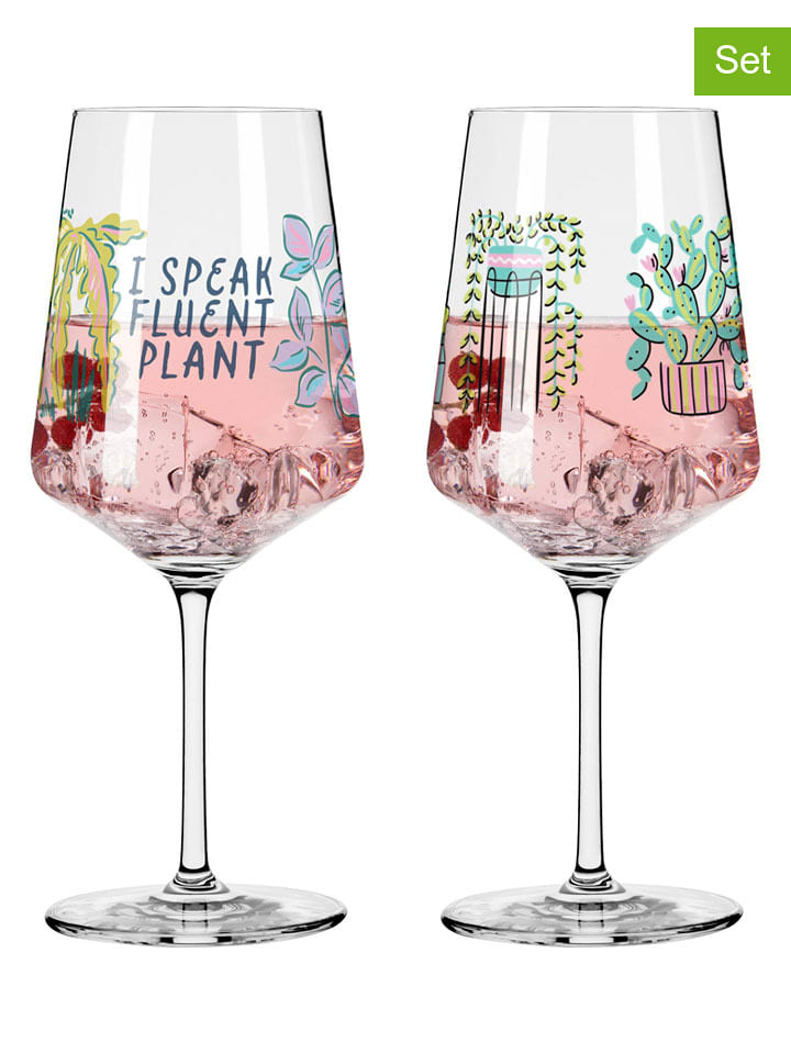 RITZENHOFF Kieliszki (2 szt.) w kolorze turkusowo-fioletowym do koktajli - 500 ml rozmiar: onesize