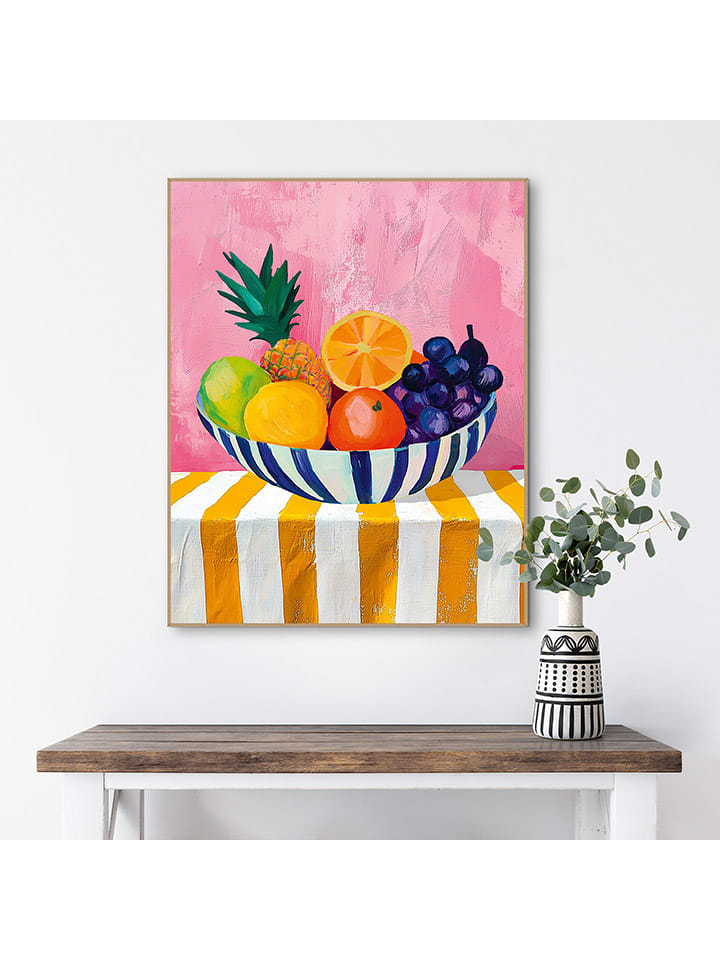 Orangewallz Druk artystyczny "Fruitbowl" w ramce rozmiar: 40x50 cm