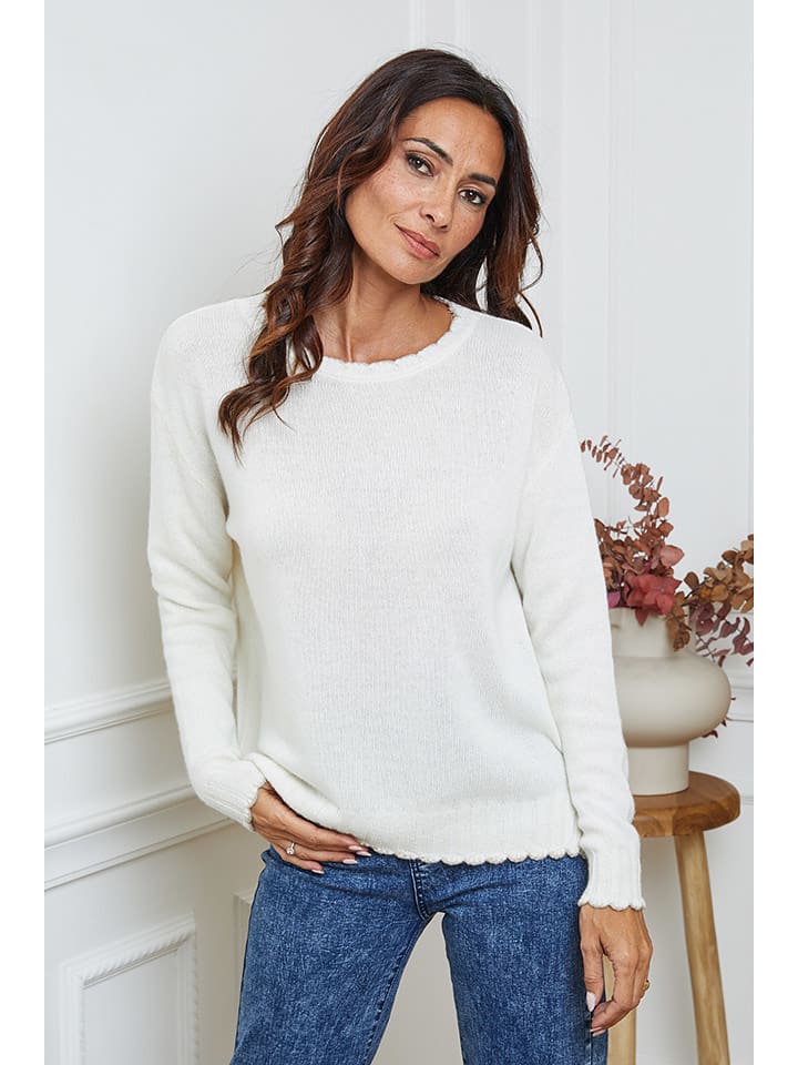 So Cachemire Sweter "Kedis" w kolorze kremowym rozmiar: M