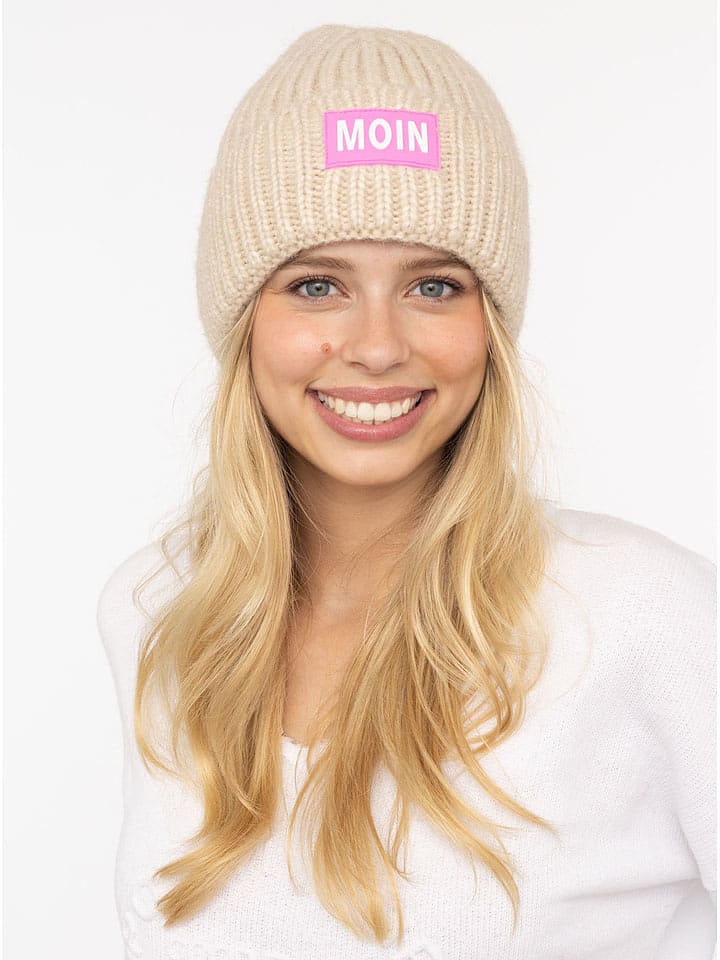 Zwillingsherz Czapka w kolorze beżowym rozmiar: onesize