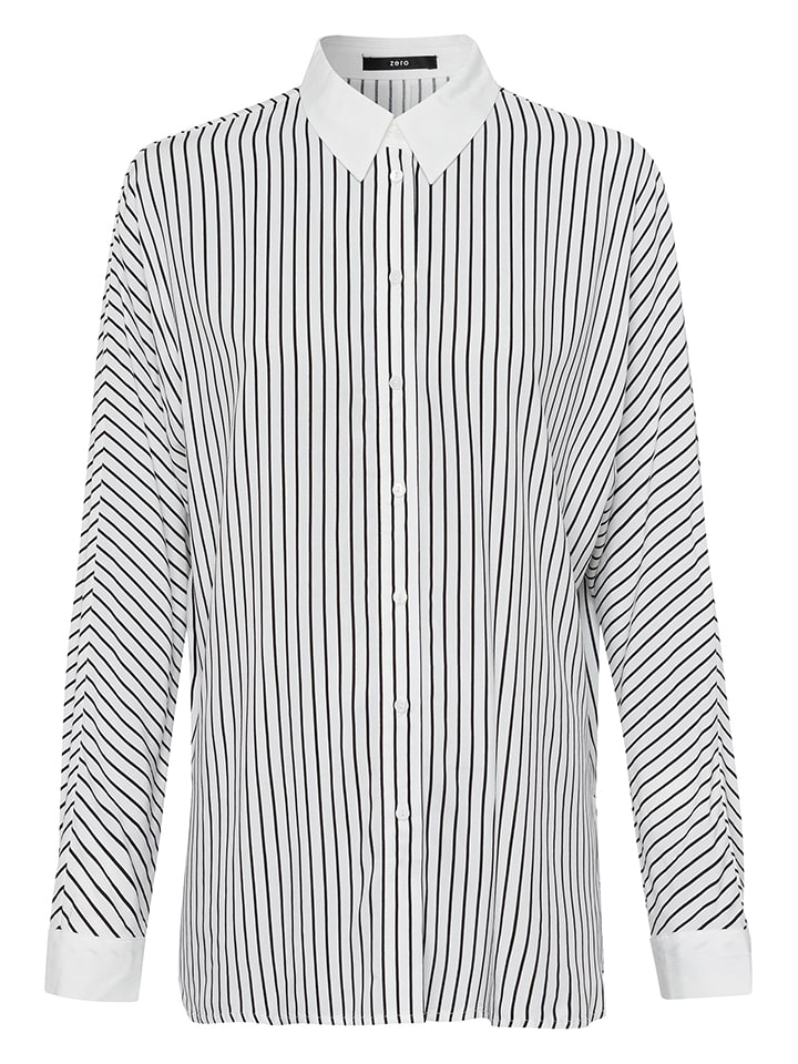 Zero Bluzka w kolorze biało-czarnym rozmiar: 40