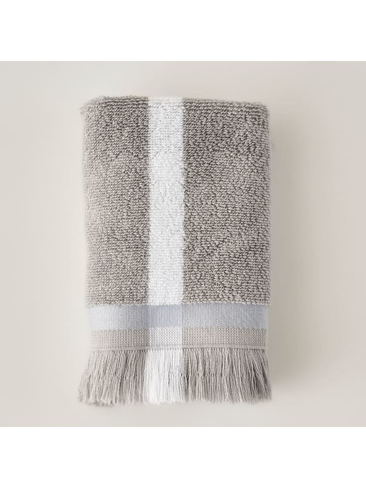 BELLA MAISON Ręcznik "Ella" w kolorze jasnoszarym dla gości - 50 x 30 cm rozmiar: onesize