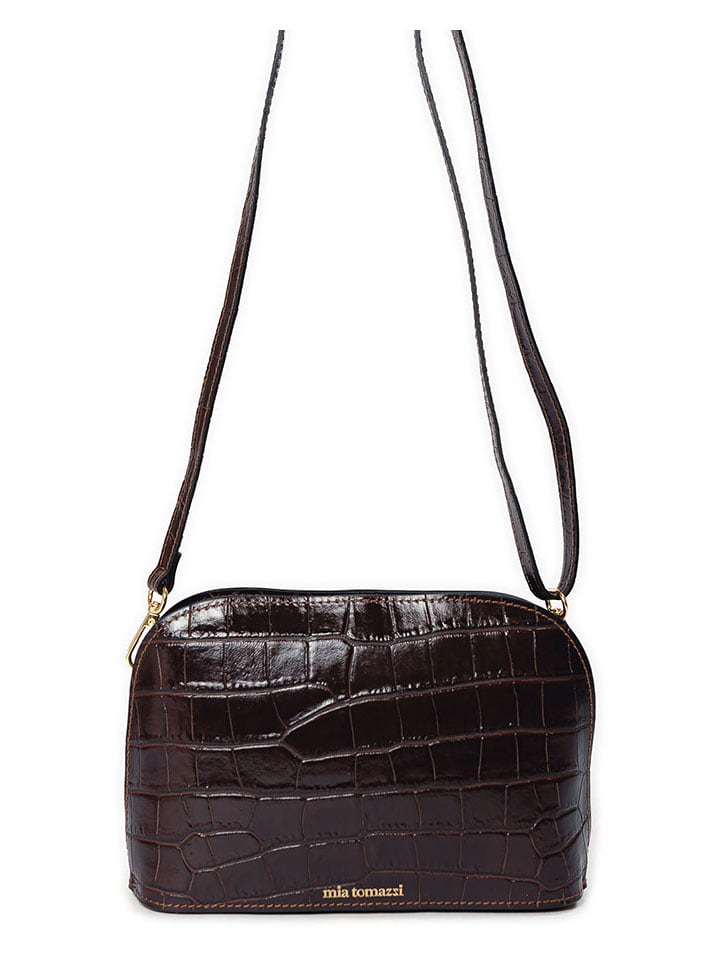 Mia Tomazzi Skórzana torebka "Avancinio" w kolorze brązowym - 24 x 17 x 9 cm rozmiar: onesize