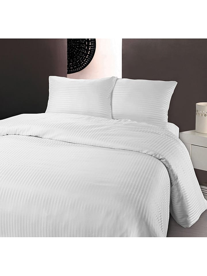 Lifa Living Komplet pościeli "Dallas" w kolorze białym z mikrofibry rozmiar: 240x200/220 cm