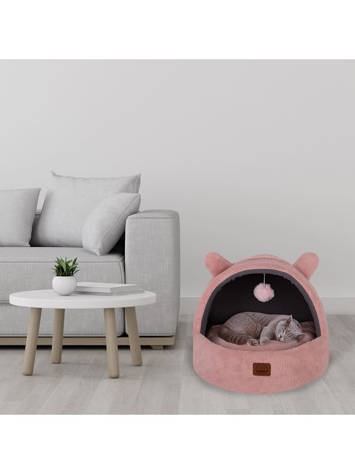 Paws&Whiskers Legowisko w kolorze jasnoróżowym dla zwierząt rozmiar: 50x40x35 cm