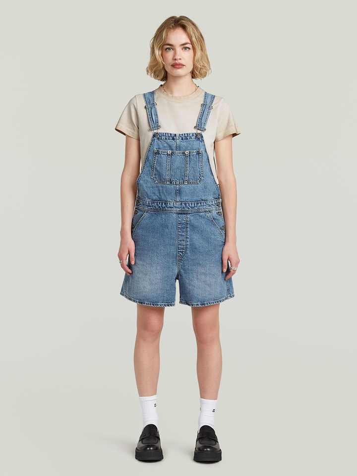 G-Star Ogrodniczki dżinsowe w kolorze niebieskim rozmiar: L