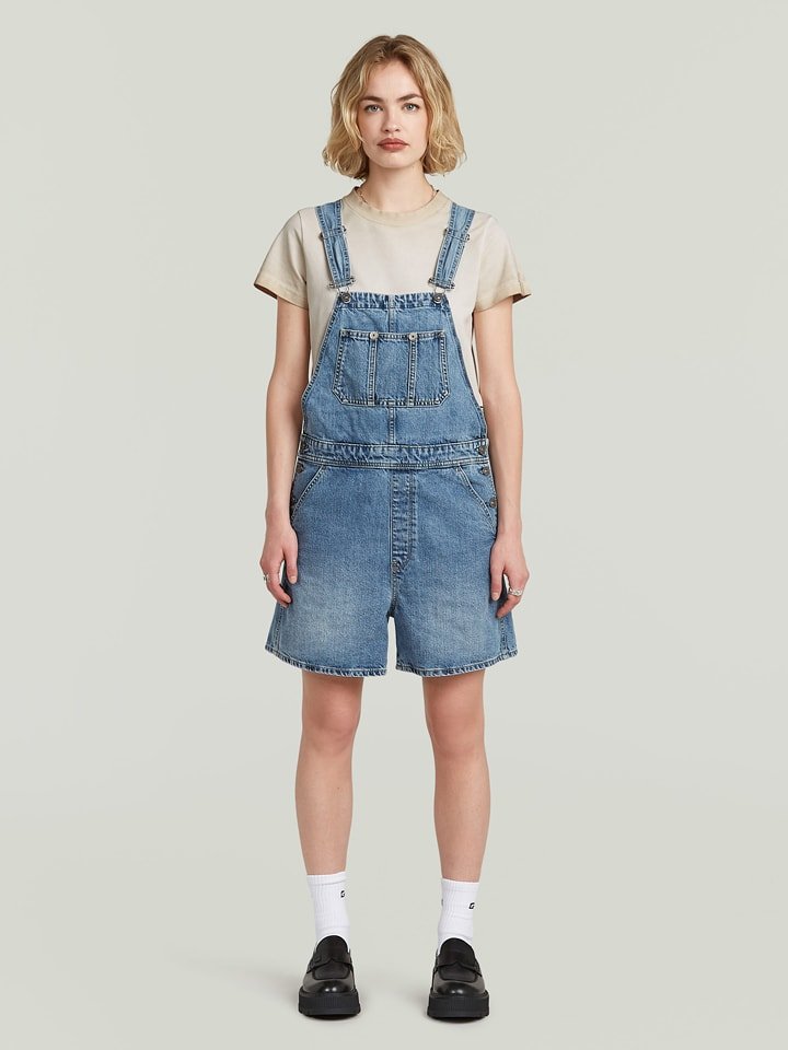 G-Star Ogrodniczki dżinsowe w kolorze niebieskim rozmiar: L