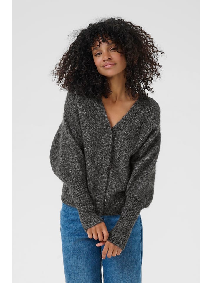 Kaffe Kardigan w kolorze antracytowym rozmiar: L
