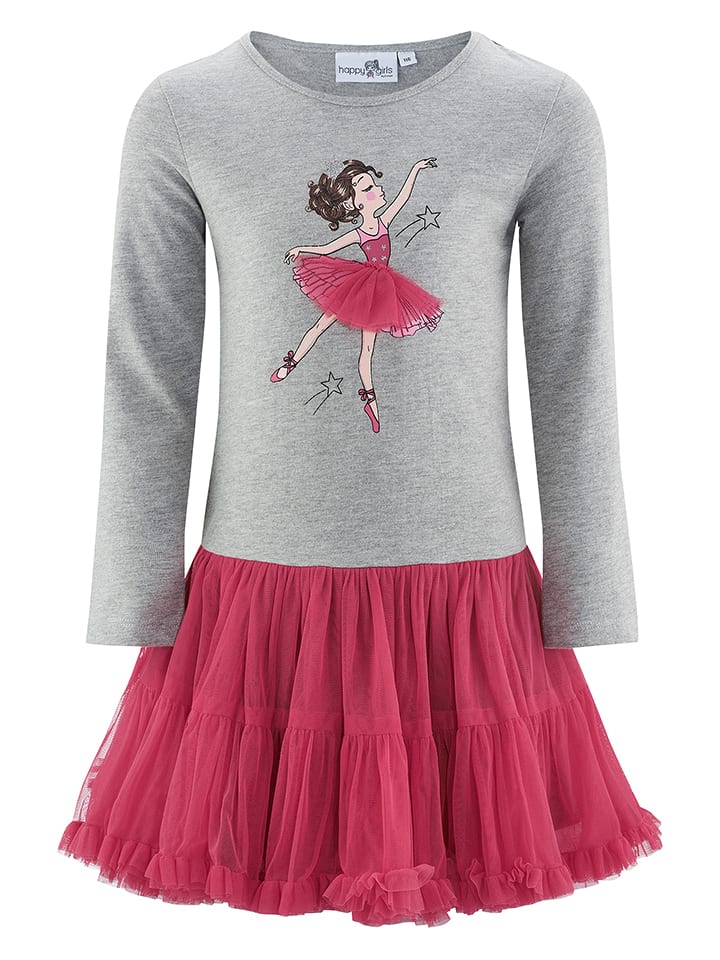 happy girls by Eisend Sukienka w kolorze szarym rozmiar: 134