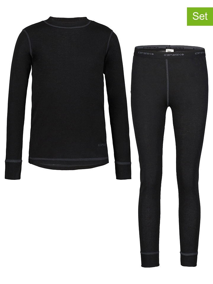 Icepeak 2-częściowy zestaw termiczny "Ivesdale" w kolorze czarnym rozmiar: 164
