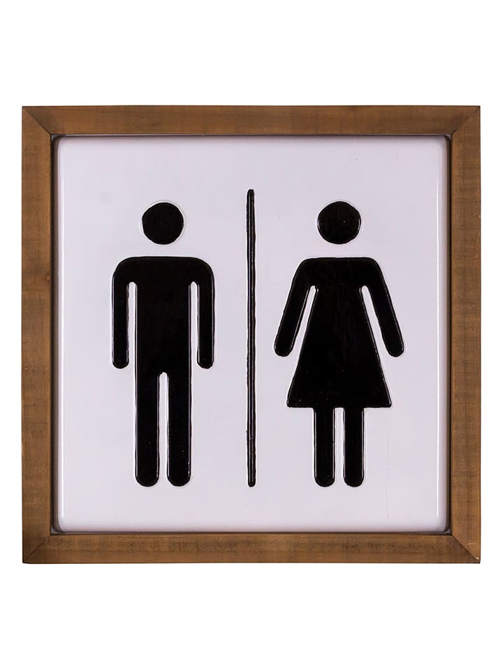 Anticline Dekoracyjny szyld w kolorze czarno-białym - 24,5 x 24,5 cm rozmiar: onesize