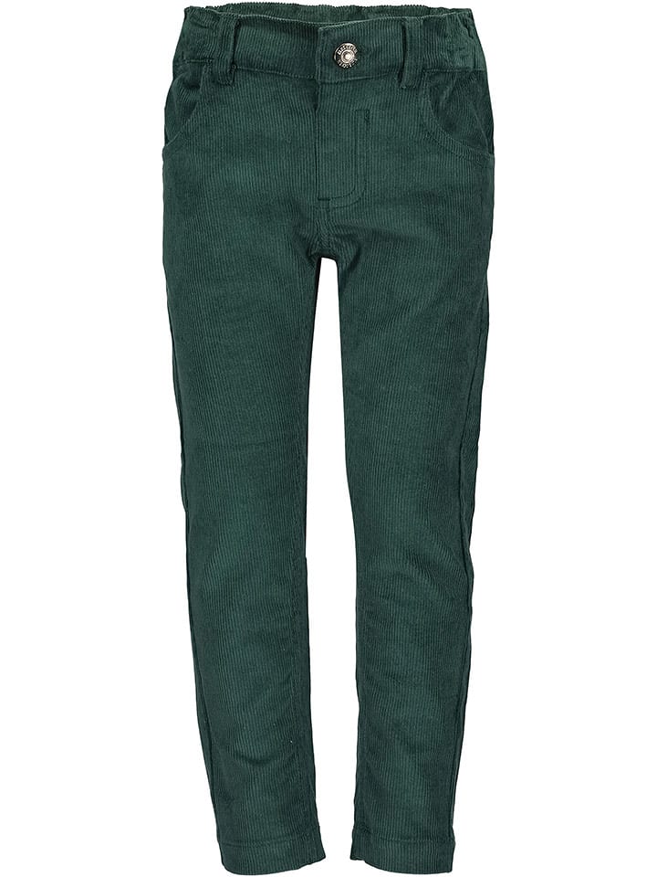 Blue Seven Spodnie sztruksowe w kolorze ciemnozielonym rozmiar: 110