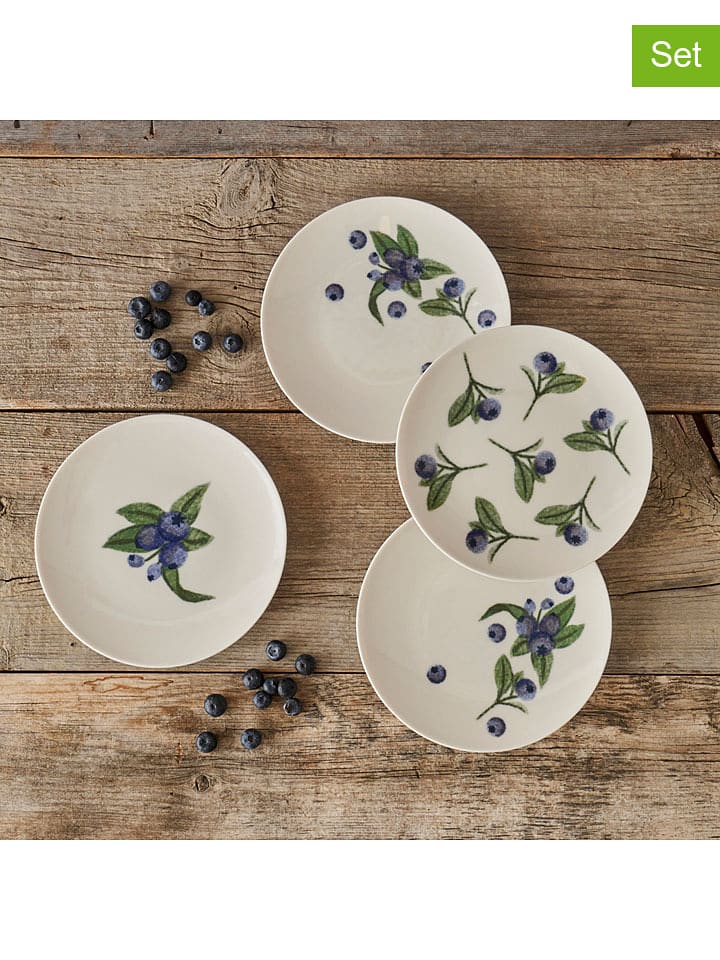 BELLA MAISON Talerze śniadaniowe (4 szt.) w kolorze niebiesko-zielonym - Ø 19 cm rozmiar: onesize