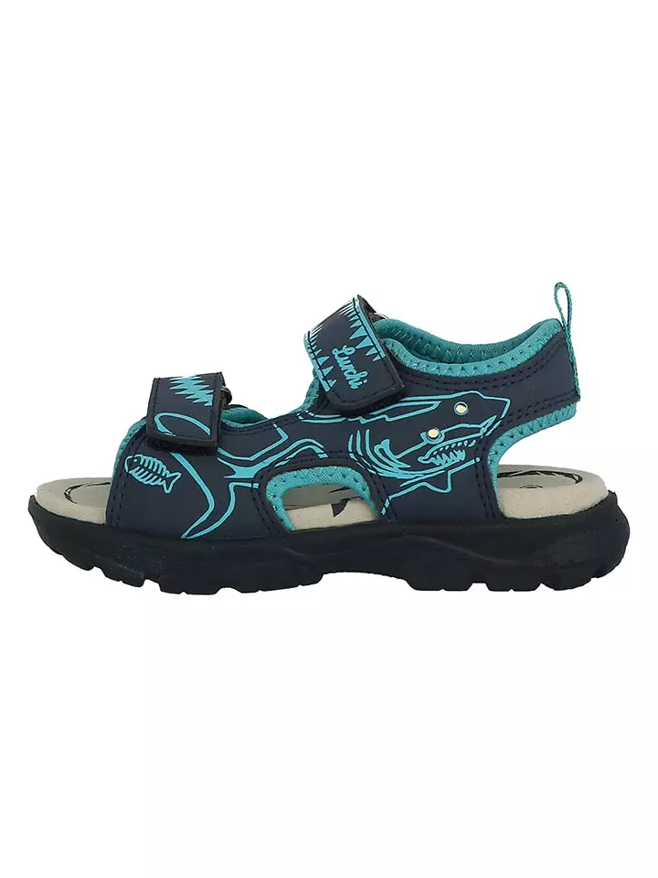 Lurchi Sandały "Korall-S" w kolorze turkusowo-czarnym rozmiar: 29