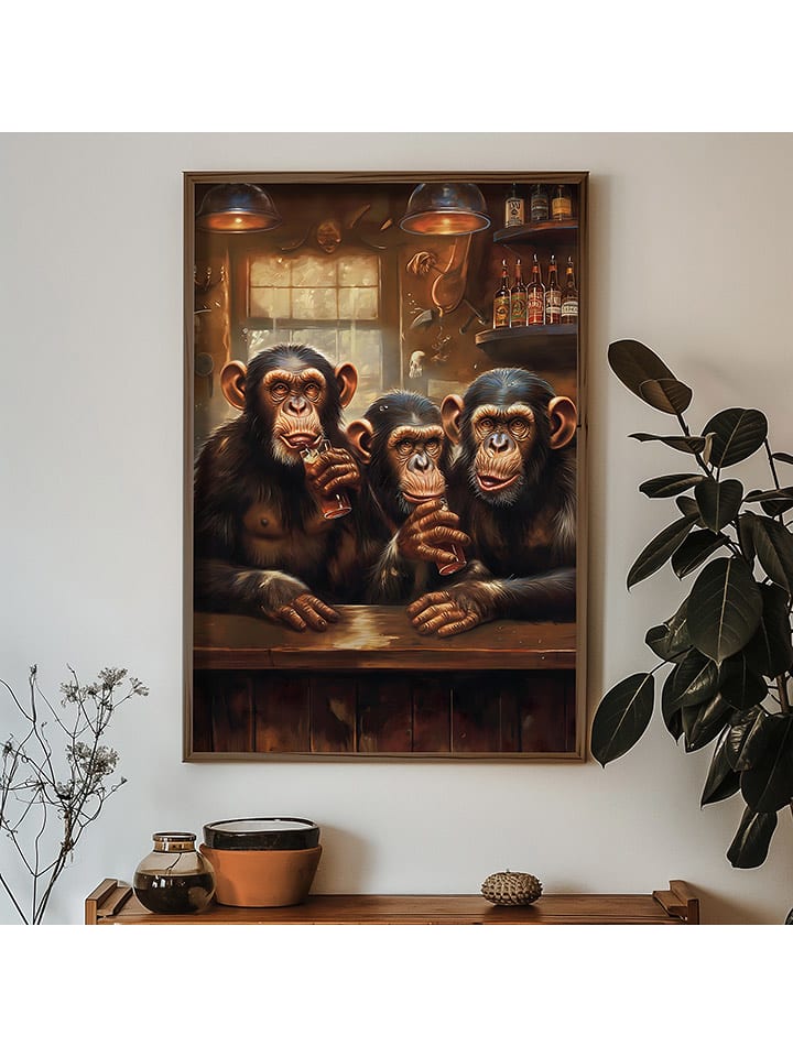 ABERTO DESIGN Druk artystyczny w drewnianej ramce - 70 x 50 cm rozmiar: onesize