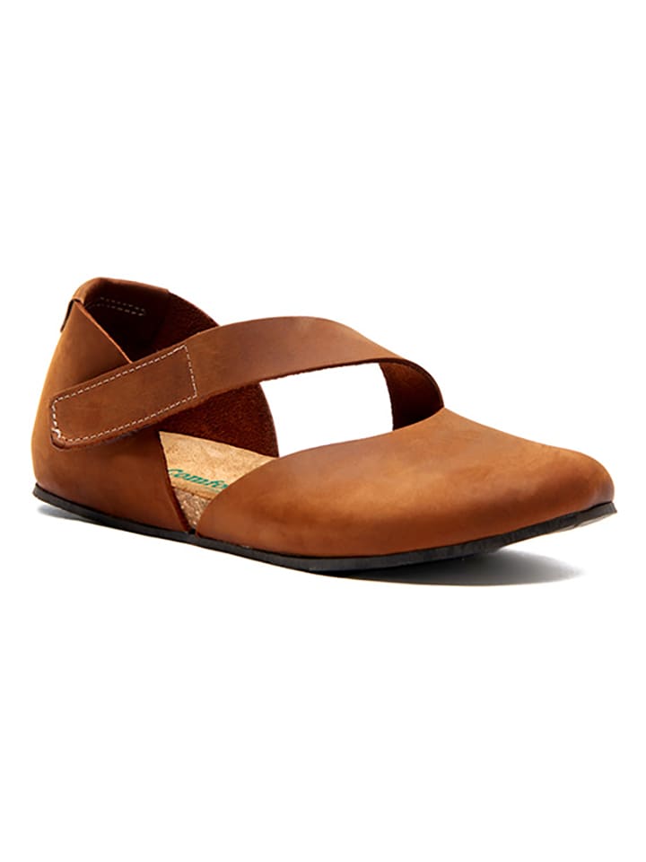 Comfortfusse Skórzane baleriny w kolorze brązowym rozmiar: 41