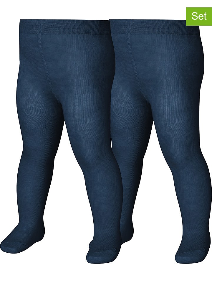 Playshoes Rajstopy (2 pary) w kolorze granatowym rozmiar: 110/116