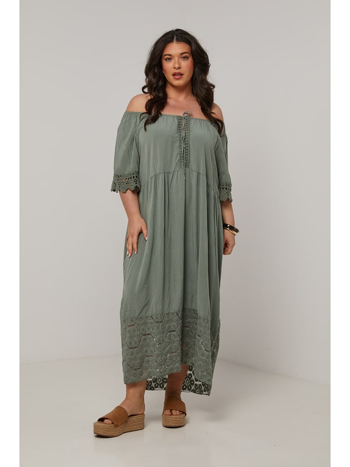 Curvy Lady Sukienka w kolorze khaki rozmiar: 48/50