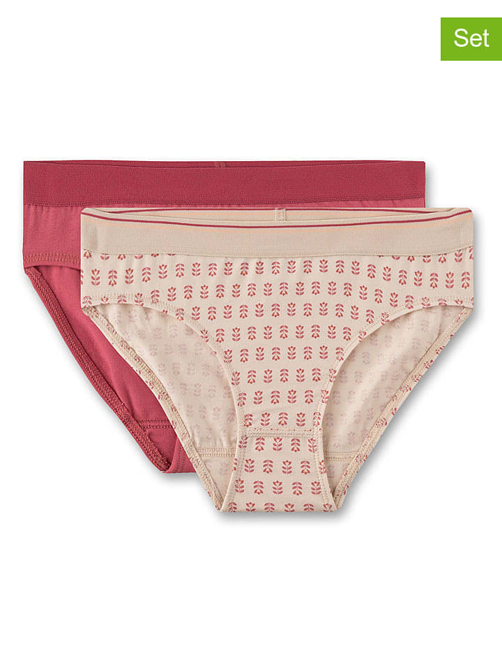Sanetta Majtki (2 pary) w kolorze beżowo-czerwonym rozmiar: 176