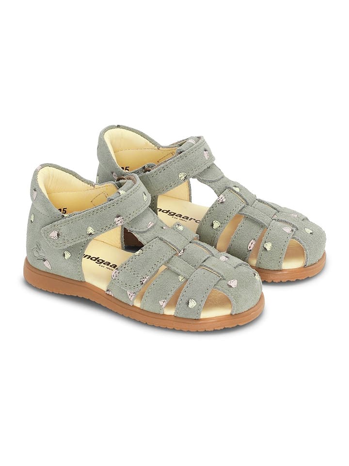 Bundgaard Skórzane półsandały "Bali" w kolorze zielonym rozmiar: 22