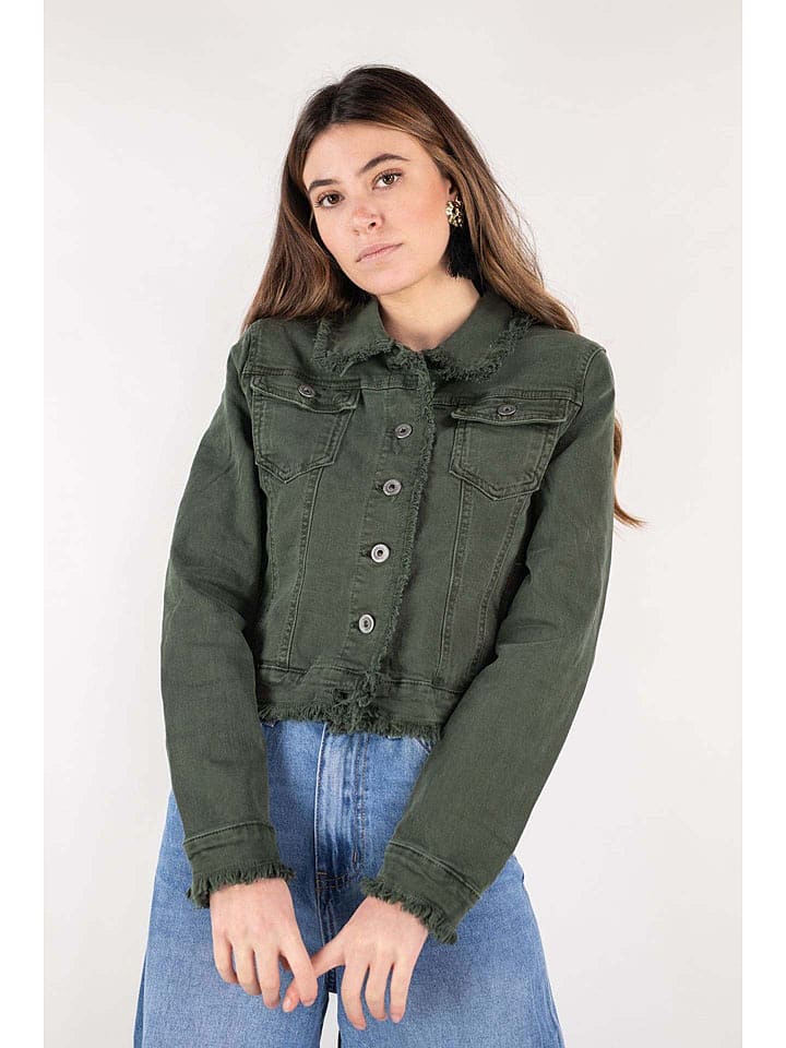 Tamba Kurtka dżinsowa w kolorze zielonym rozmiar: 36