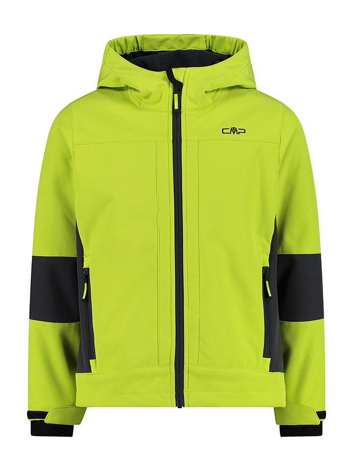 CMP Kurtka softshellowa w kolorze limonkowo-czarnym rozmiar: 116