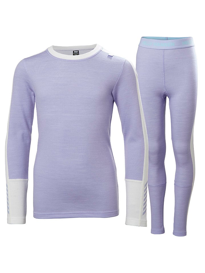 Helly Hansen 2-częściowy zestaw bielizny funkcyjnej w kolorze fioletowym rozmiar: 164