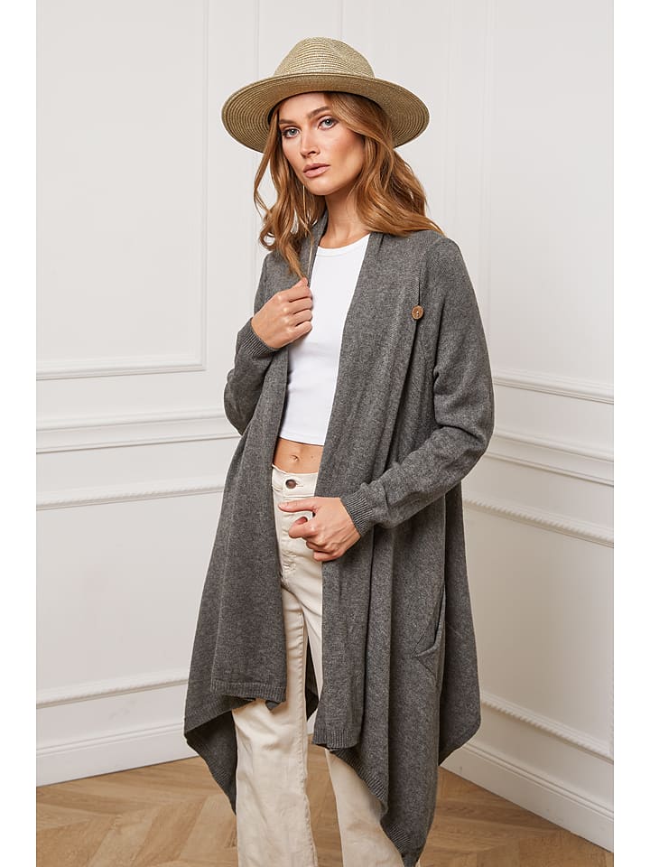 Joséfine Kardigan "Ebina" w kolorze khaki rozmiar: S