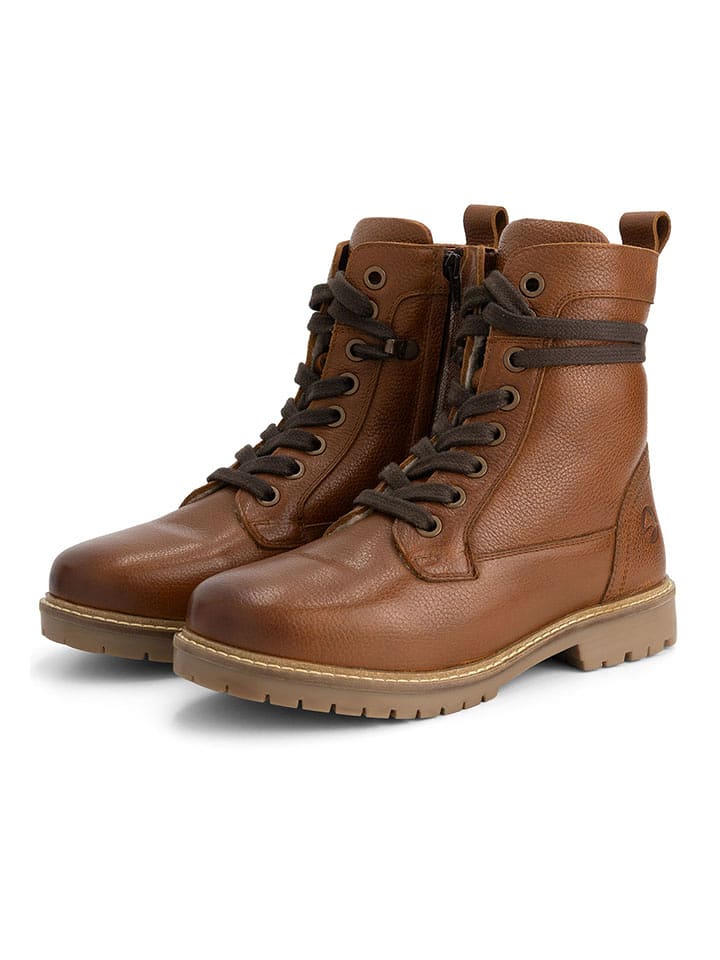 TRAVELIN' Skórzane botki w kolorze jasnobrązowym rozmiar: 43