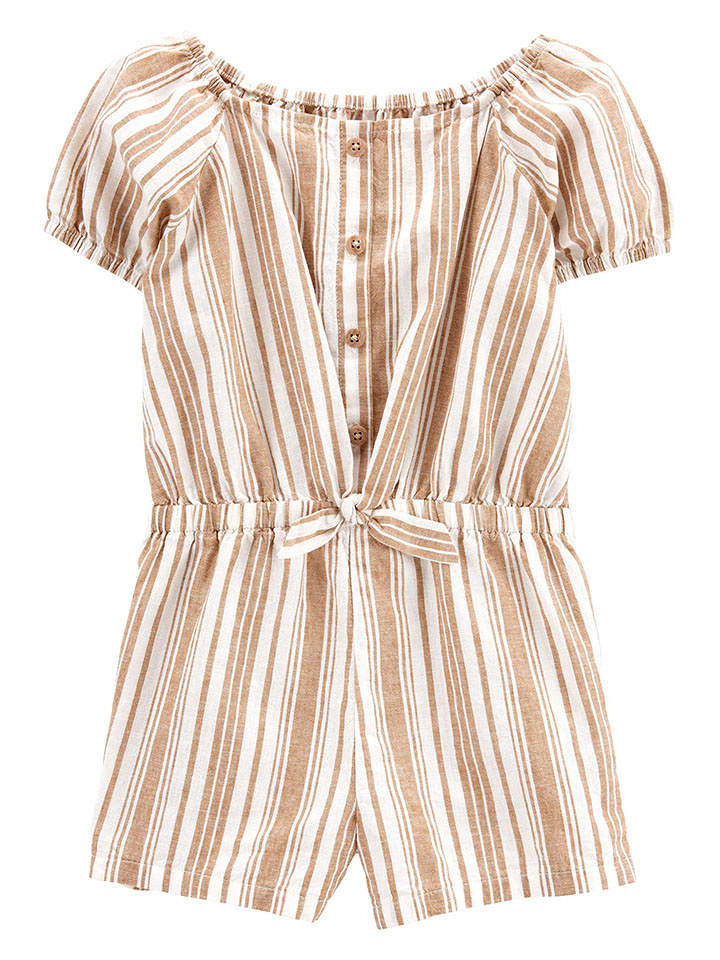 OshKosh Kombinezon w kolorze biało-brązowym rozmiar: 104