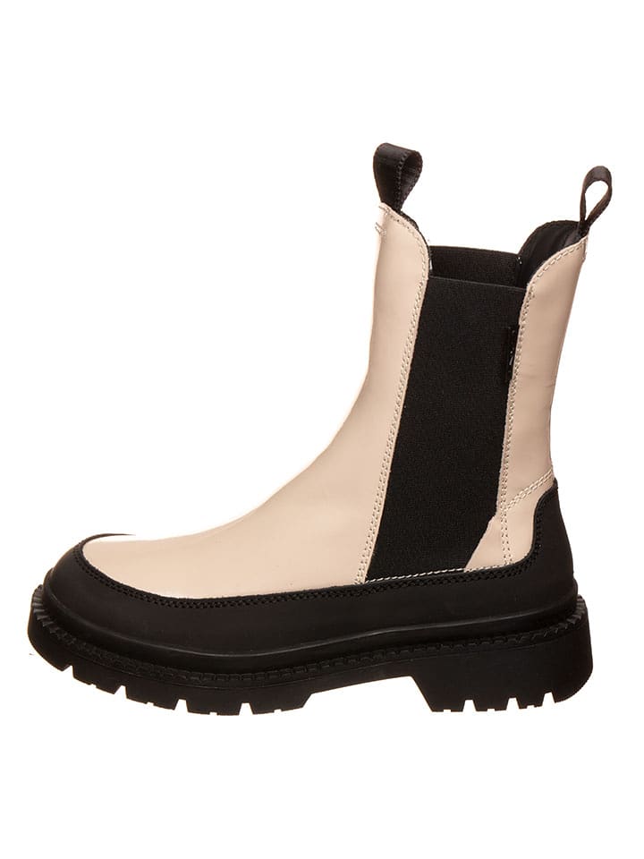 GANT Footwear Skórzane sztyblety w kolorze beżowo-czarnym rozmiar: 39