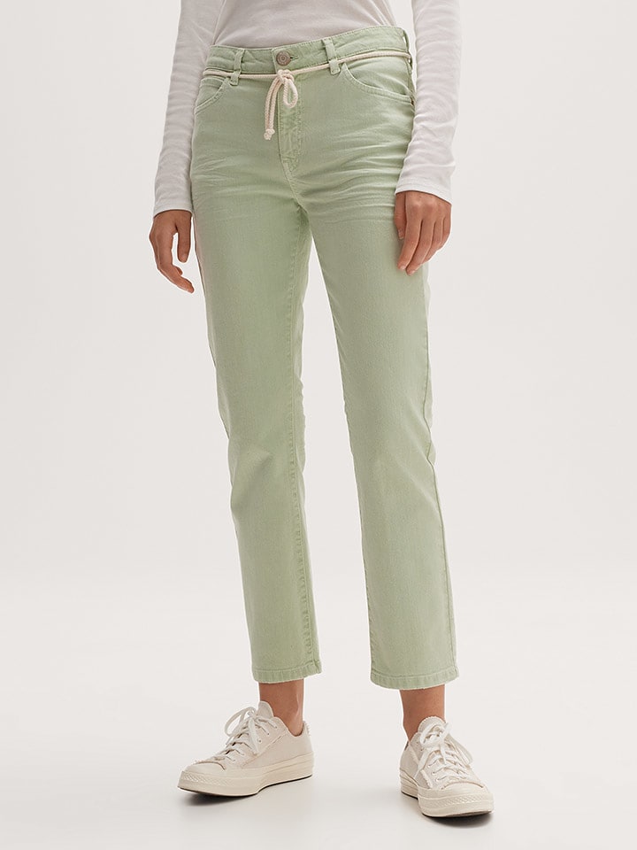 OPUS Dżinsy "Louis" - Regular fit - w kolorze jasnozielonym rozmiar: 38/L28