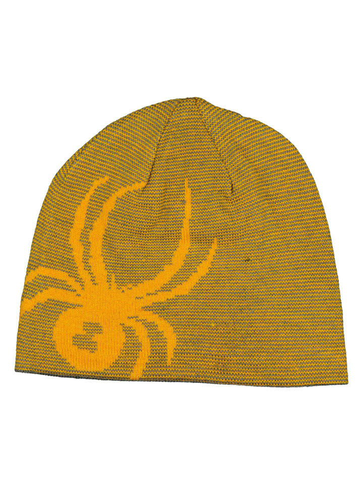 SPYDER Dwustronna czapka beanie "Bug" w kolorze żółto-oliwkowym rozmiar: XS/S
