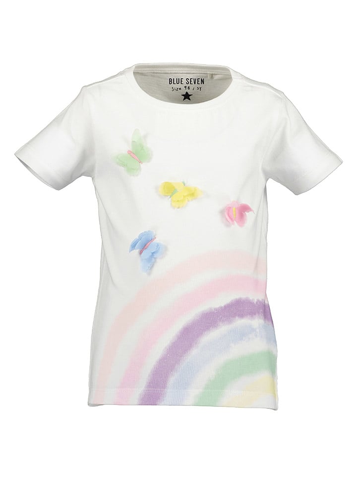 Blue Seven Koszulka w kolorze białym ze wzorem rozmiar: 92