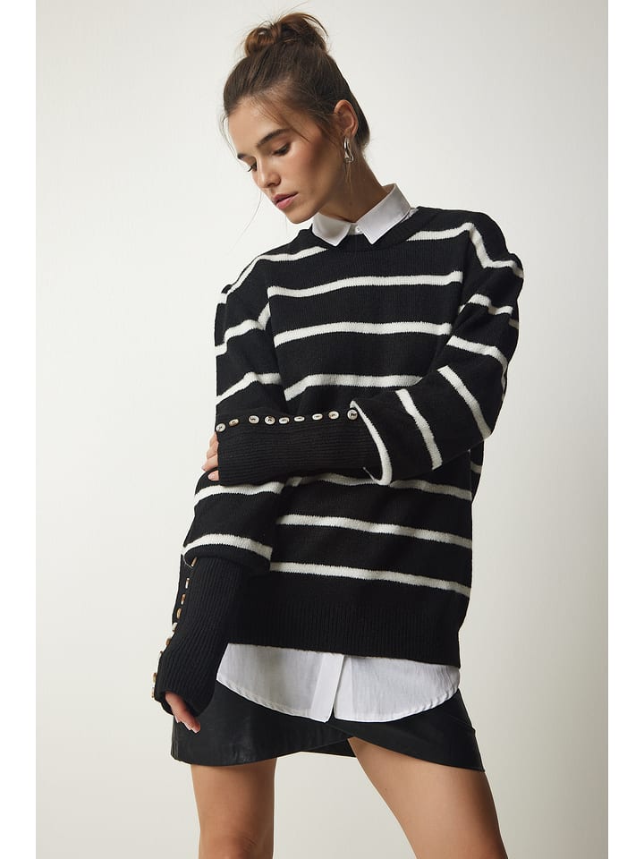 Happiness Istanbul Sweter w kolorze czarnym rozmiar: onesize