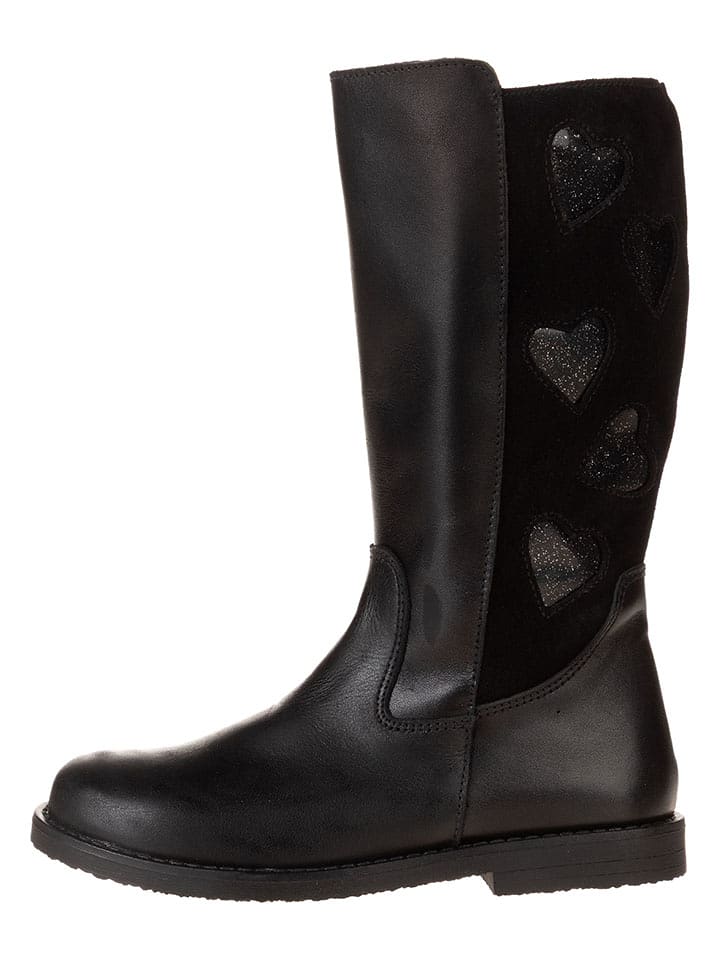 lamino Skórzane kozaki w kolorze czarnym rozmiar: 33