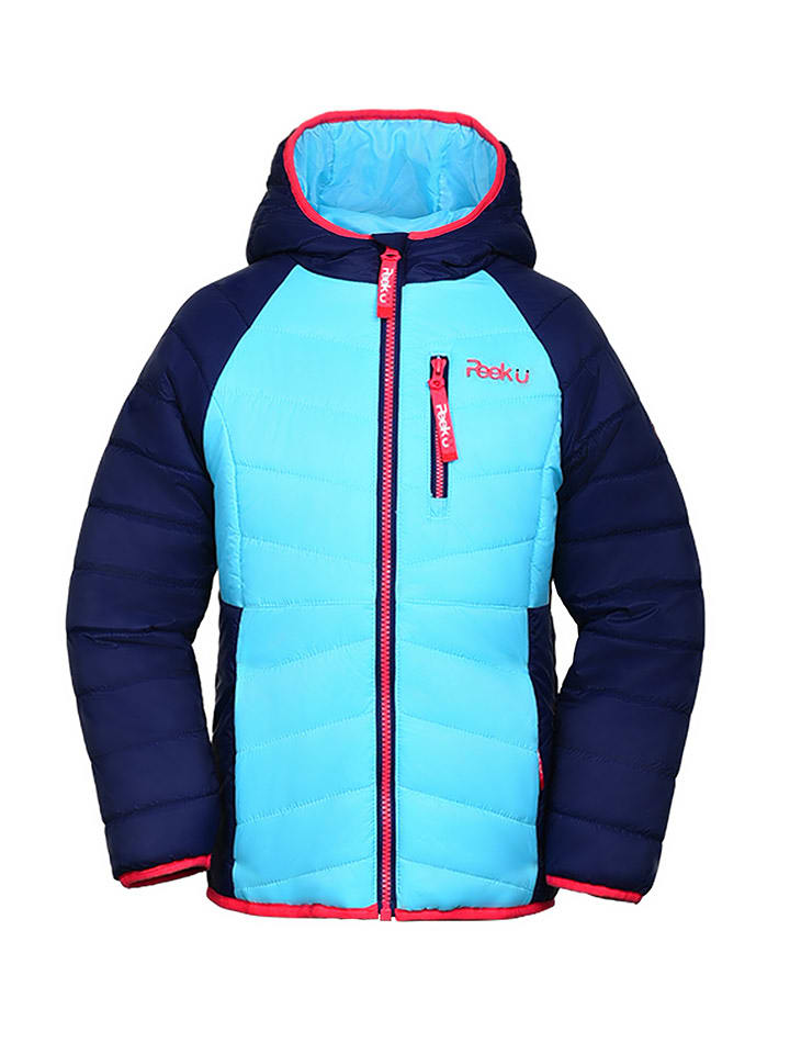 Peek U Całoroczna kurtka pikowana "Cordelia" w kolorze granatowo-turkusowym rozmiar: 164