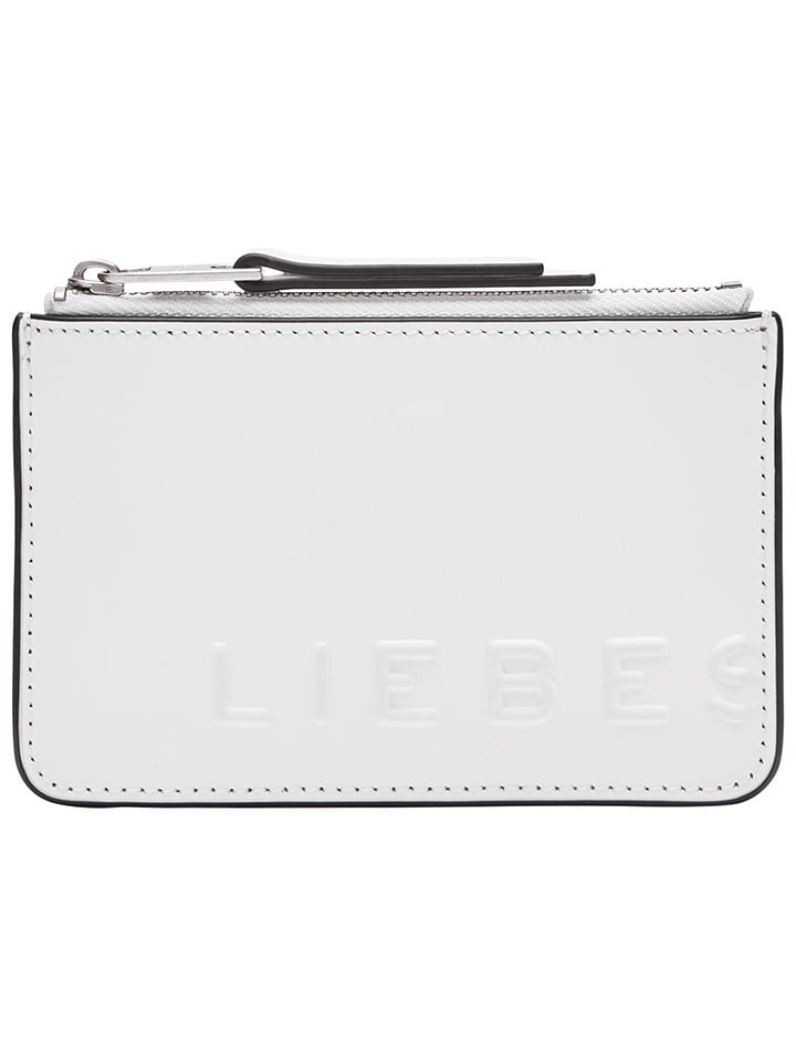 Liebeskind Berlin Skórzany portfel "Star" w kolorze białym - 13 x 8 x 0,5 cm rozmiar: onesize